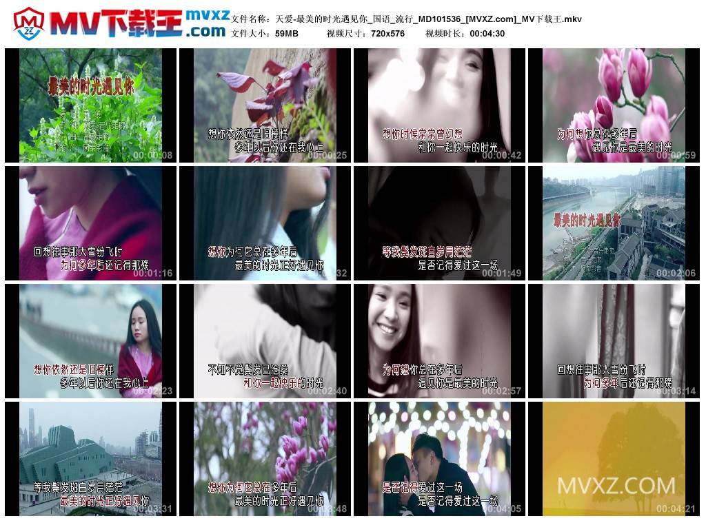 天爱-最美的时光遇见你_国语_流行_MD101536